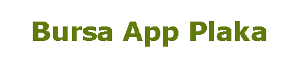 Bursa App Plaka | Kargo ile Gönderim Sağlanmaktadır.